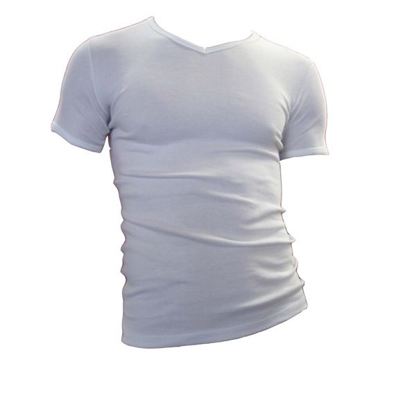 Beeren t-shirt korte mouw V-hals M3000 wit