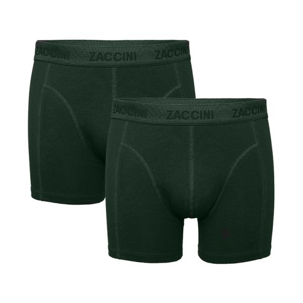 Zaccini heren boxershort 2-pack uni Groen